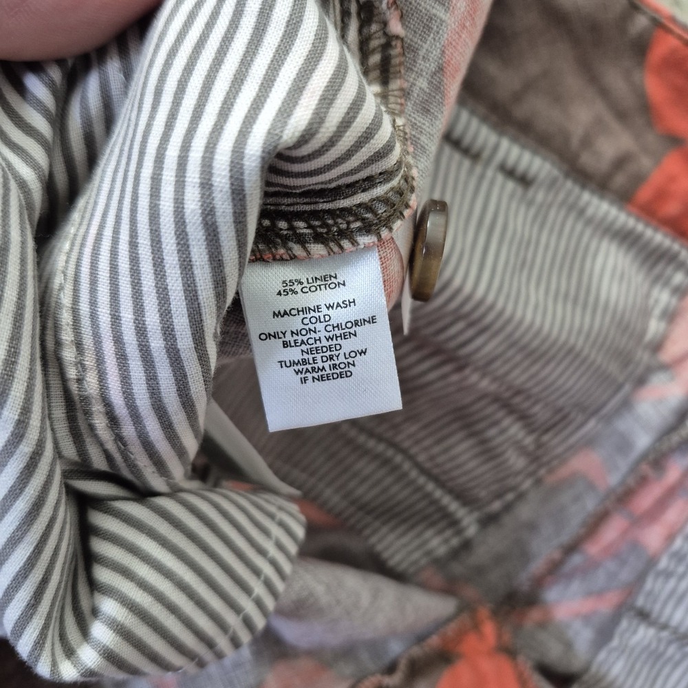 Ann Taylor Loft Short Size 8 Lot of 2 Linen Blend Chino Yellow Red Beach Coastal - Picture 6 of 12